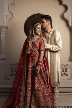 Romantic wedding couple poses