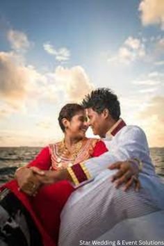 Romantic wedding couple poses