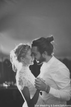 Romantic wedding couple poses