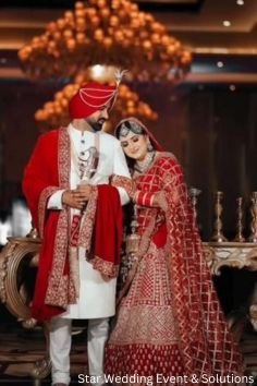 Romantic wedding couple poses