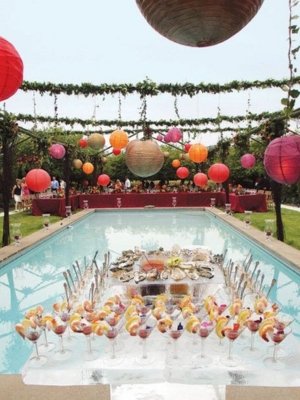 Pool Party terrace decoration