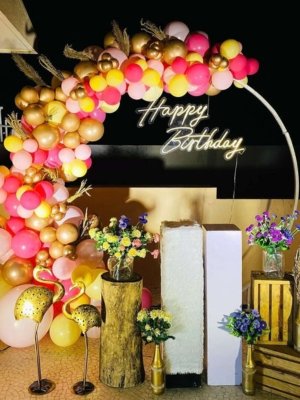 Balloon arch terrace decoration