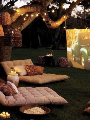 Movie night terrace decoration