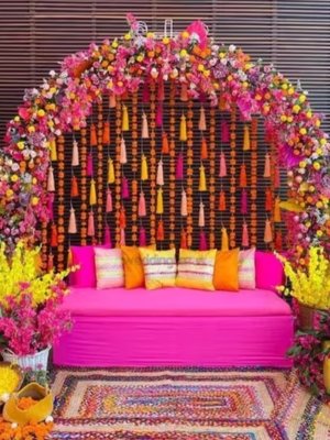 Mehndi Ceremony Stage Decorations